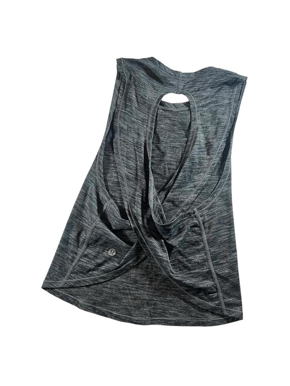 Grey Lululemon Open Back Workout Tank